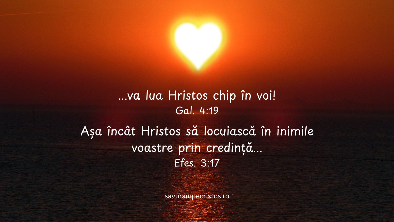 ...va lua Hristos chip în voi! Gal. 4:19 așa încât Hristos să locuiască în inimile voastre prin credință... Efes. 3:17