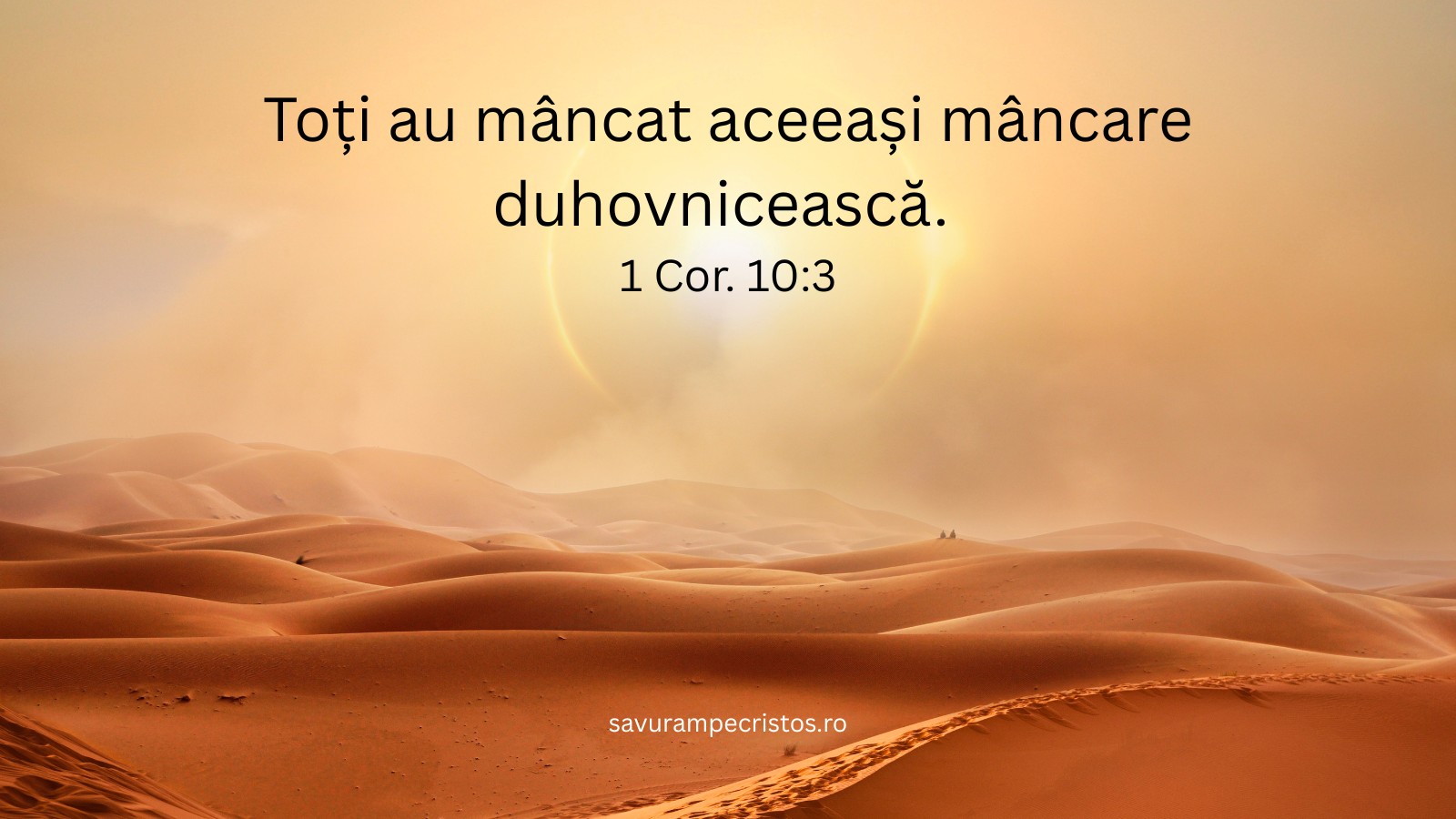 Toți au mâncat aceeași mâncare duhovnicească. 1 Cor. 10:3
