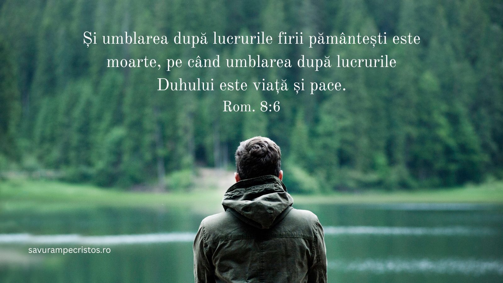 Și umblarea după lucrurile firii pământești este moarte, pe când umblarea după lucrurile Duhului este viață și pace. Rom. 8:6 