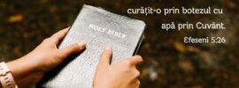Ca s-o sfințească, după ce a curățit-o prin botezul cu apă prin Cuvânt. Efeseni 5:26