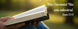 Sfințește-i prin adevărul Tău: Cuvântul Tău este adevărul. Ioan 17:17